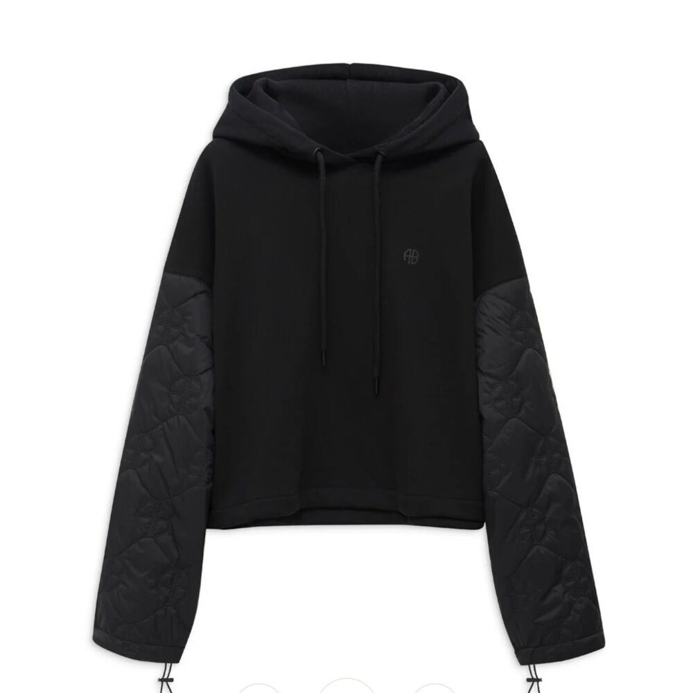 The Ardon Hoodie Monogram Anine Bing Black - L